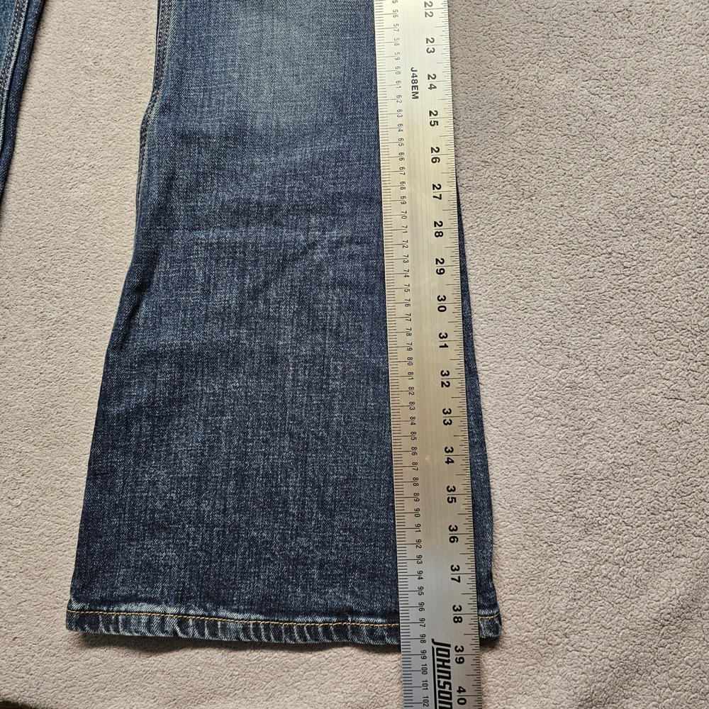 NWT Wrangler High Rise Fierce Flare Jeans Medium Wash Blue Boho Retro Size 0x30 - Picture 2 of 12